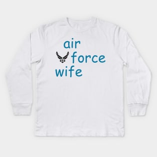 air force wife Kids Long Sleeve T-Shirt